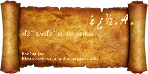 Ötvös Aranka névjegykártya