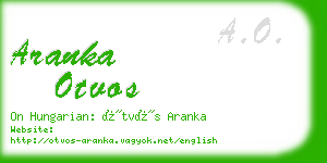 aranka otvos business card